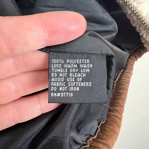 Vail Colorado Fleece Vest Mens XL Full Zip Pockets Cream Vintage - Picture 11 of 14